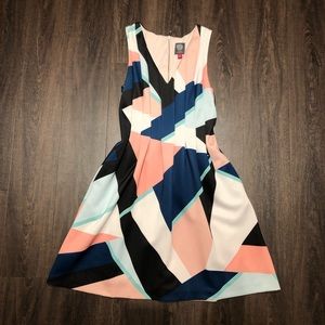 Geometric dress with POCKETS!